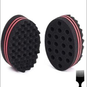WORGATE BIG Hole Hair Sponge Brush for Twists Dreads Natural Hair Afro Curl